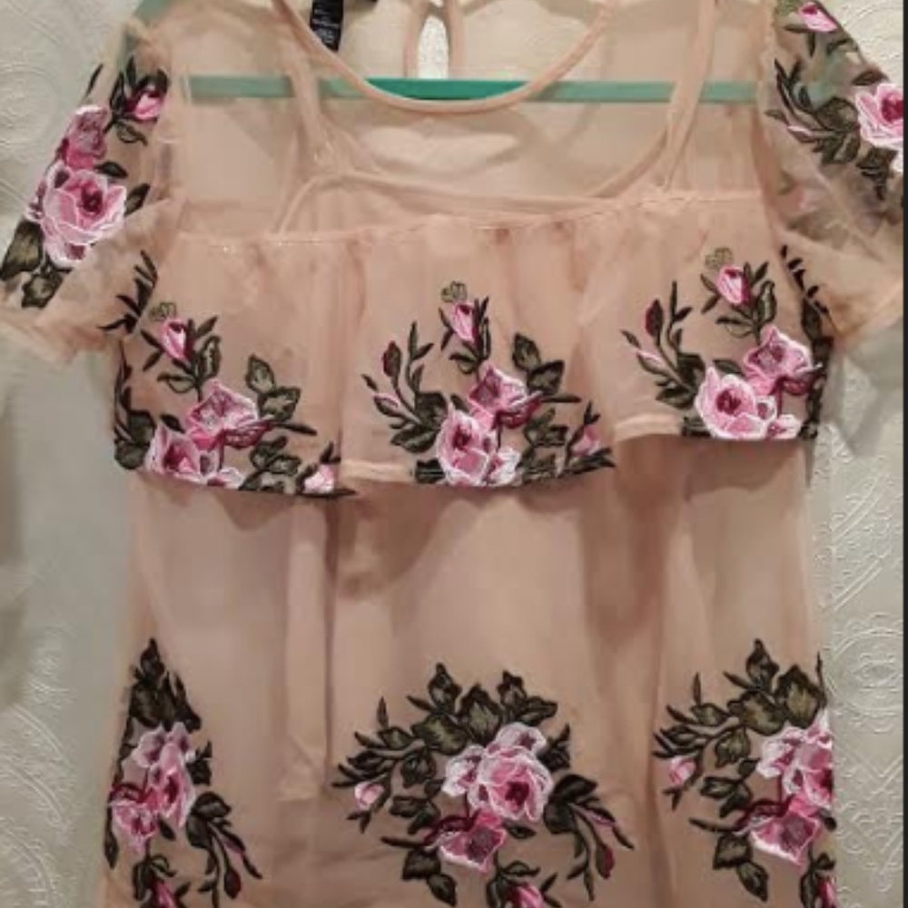 Floral Embroidered Shirt